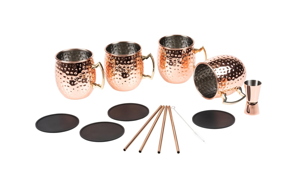 COCON Gobelet à cocktail Moscow Mule 500 ml, 4 pièces, Cuivre