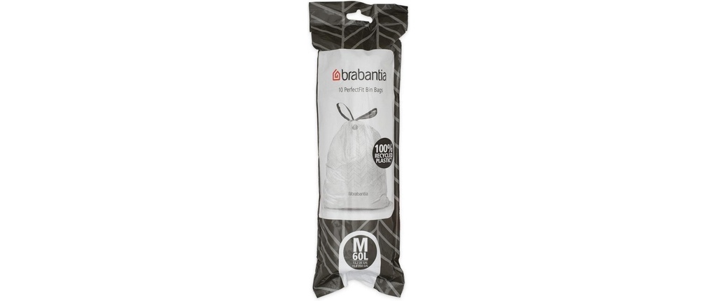 Brabantia Sac à ordures ménagères PerfectFit M 60 l, 10 Pièce/s