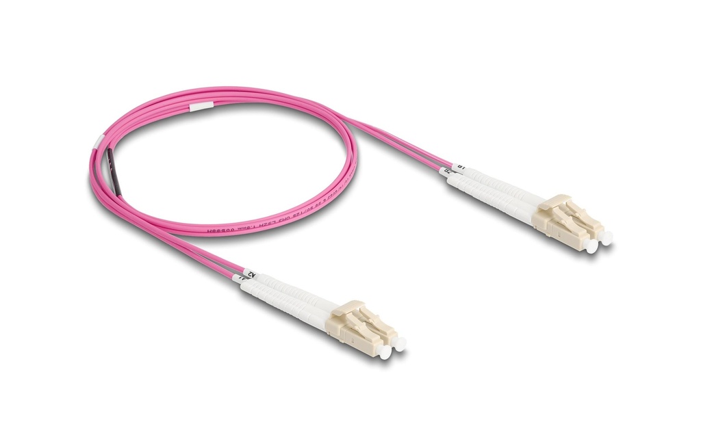 Delock Câble patch à fibre optique Multimode LC – LC, OM4, Duplex, 1 m