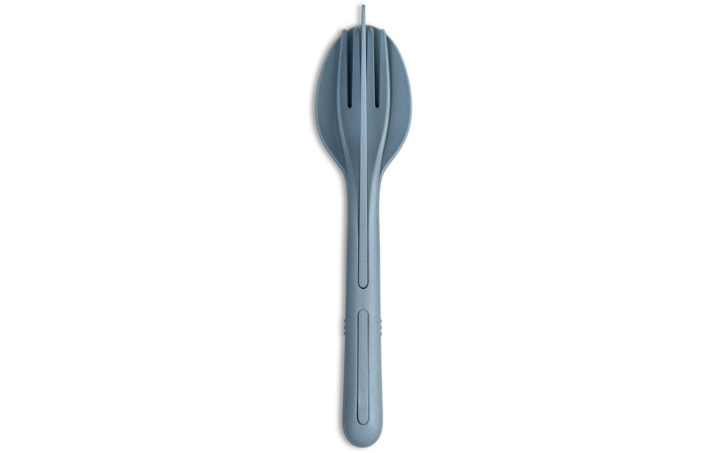 Koziol Couverts à emporter Klikk 3-parties, Gris bleu