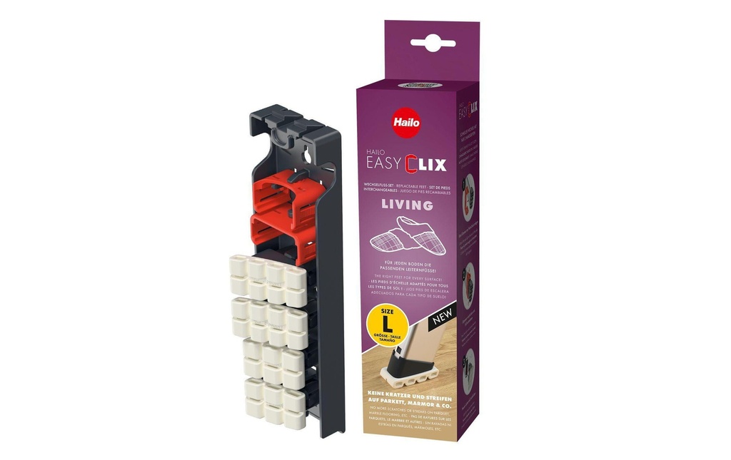 Hailo Pieds amovibles Set EasyClix Living L 0 niveaux