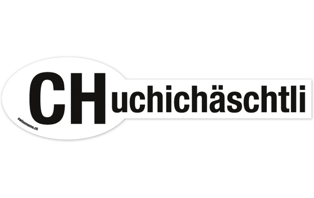 Swissmeme Autocollant «CHuchichäschtli» 29 x 7.5 cm