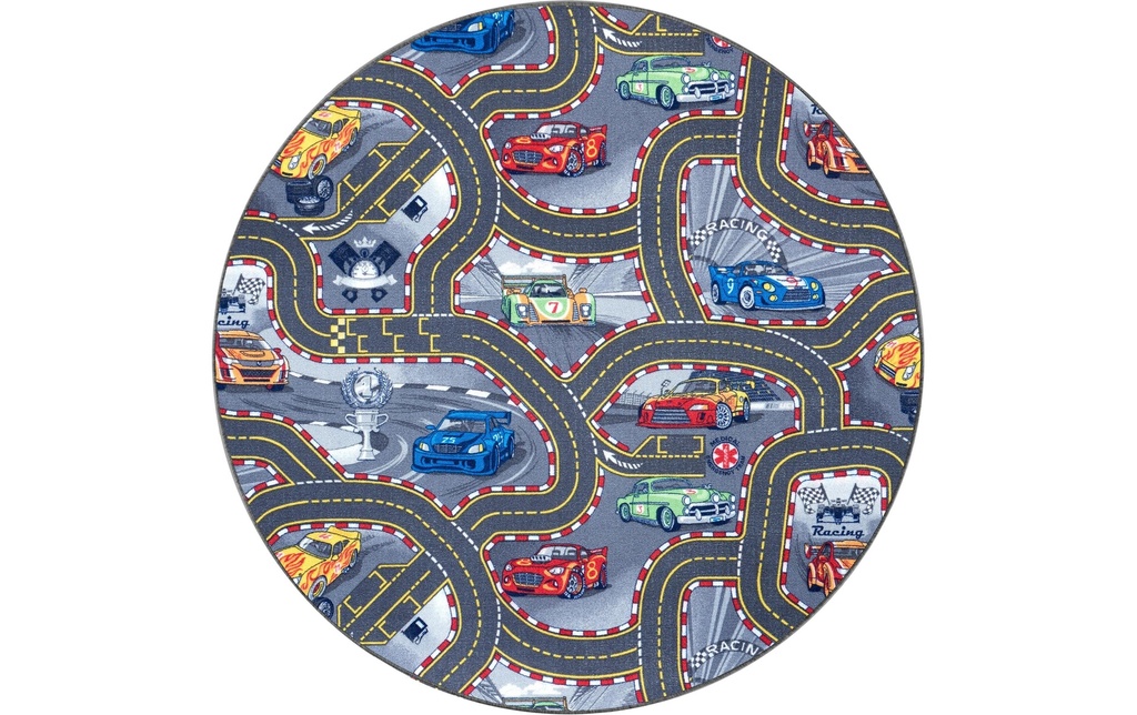 Hanse Home Tapis de jeu Race Track 133 cm, Gris