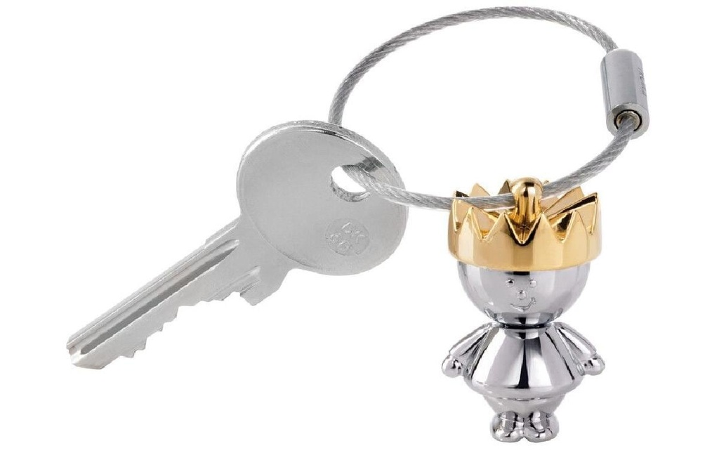 Troika Porte-clés Little King Argent / Or