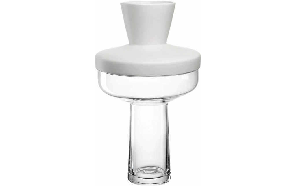 LEONARDO Vase + Top Riva 36 cm, Transparent