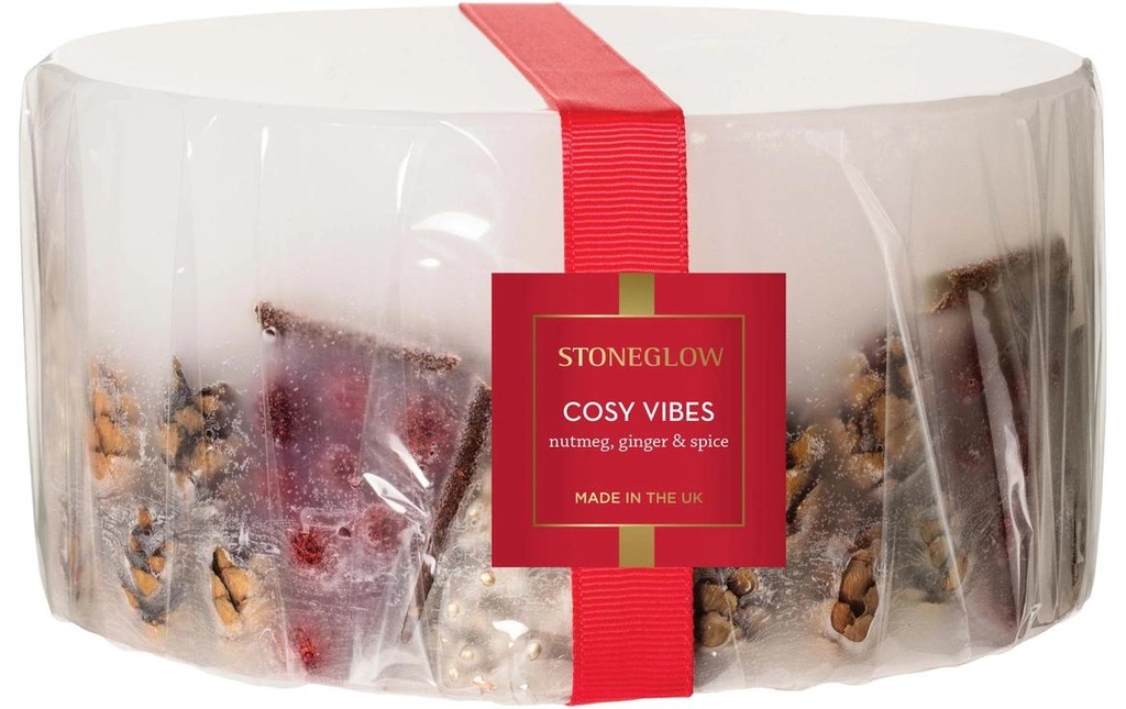 Stoneglow Bougie de Noël  Cosy Vibes Blanc