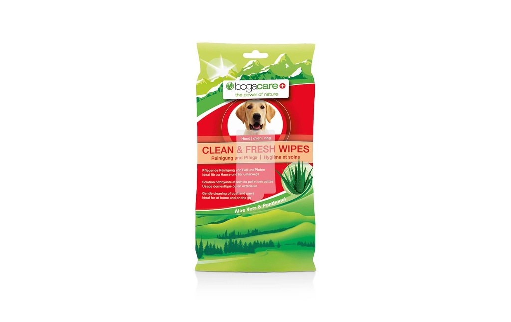 bogar Nettoyage du pelage et des pattes Clean & Fresh Wipes 15 pièces