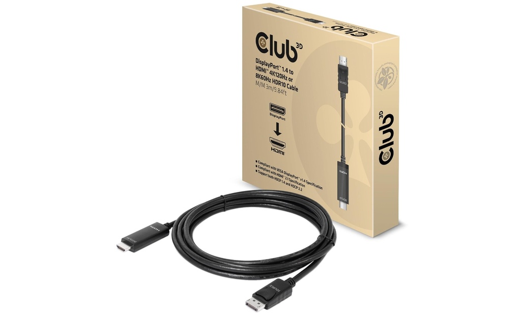 Club 3D Câble CAC-1087 DisplayPort - HDMI, 3 m