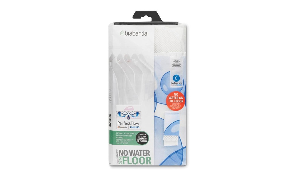 Brabantia Housse de planche à repasser Perfect Flow 124 cm x 45 cm