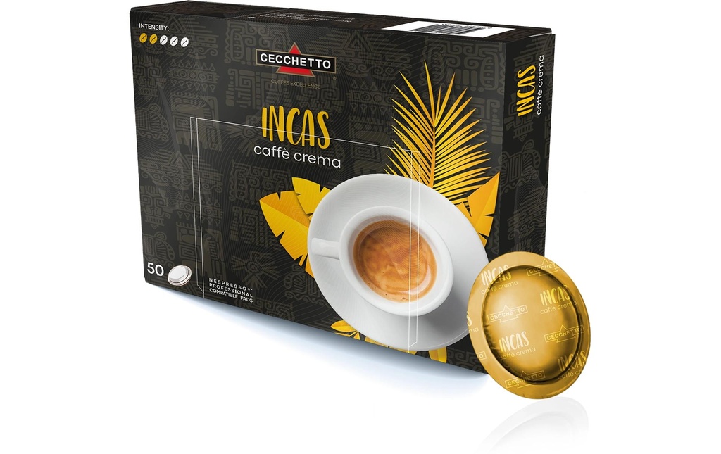 CECCHETTO Professional Pads Incas Caffè Crema 50 pièces