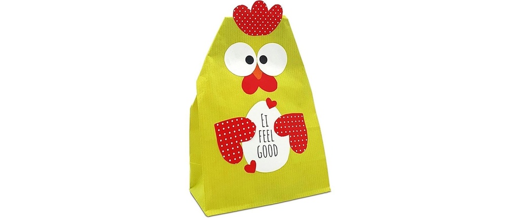 Braun + Company Sac en papier Lot de 2 Poulet, Jaune