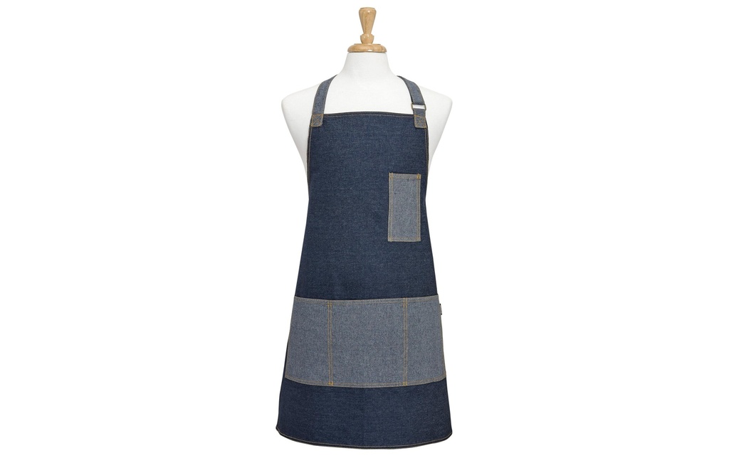 Ladelle Tablier de cuisine Denim 70 x 80 cm, bleu