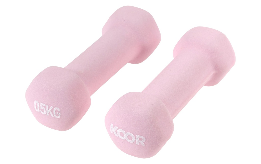 KOOR Set d’haltères courts 0.5 kg, Rosa