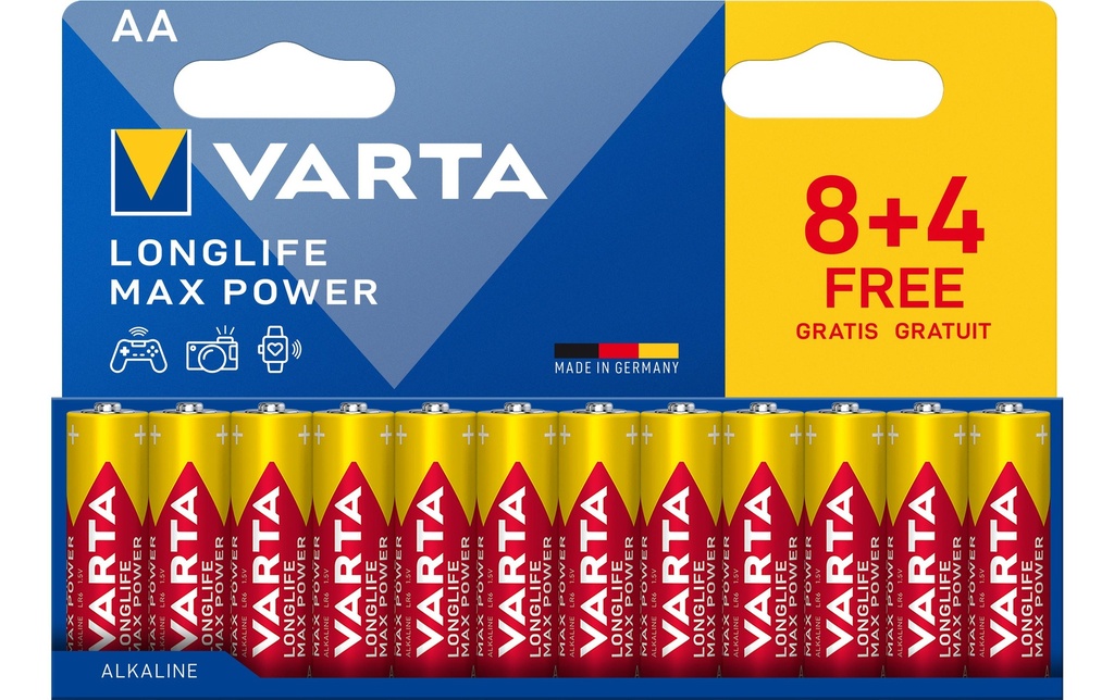 Varta Pile Longlife Max Power AA , 12 Pièce/s