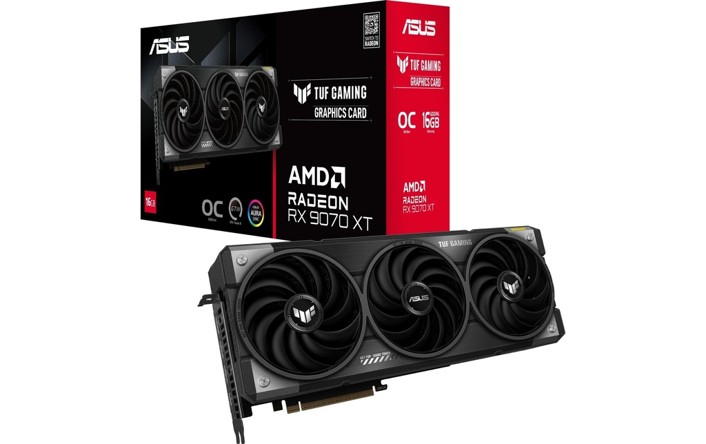 ASUS Carte graphique TUF Radeon RX 9070 XT OC Edition 16 GB