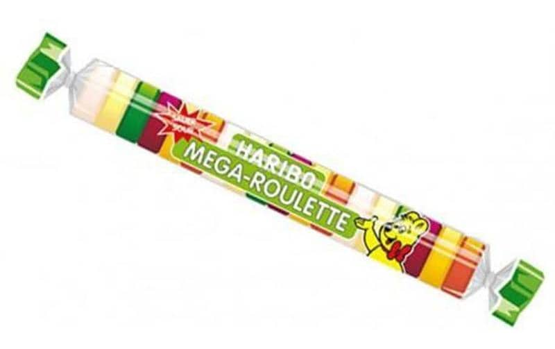 Haribo Boule de gomme aux fruits Mega Roulette Acidulée 45 g