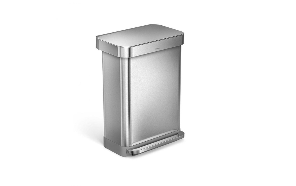 Simplehuman Poubelle à pédale CW2024 45 litres, argent