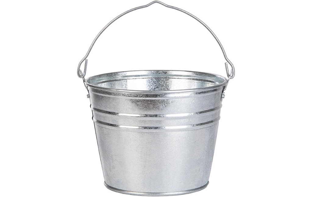Esschert Design Seau en zinc S Argenté