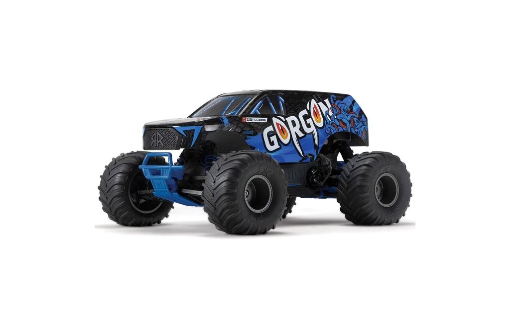 Arrma Monster Truck Gorgon MEGA 550 RWD Bleu, ARTR, 1:10
