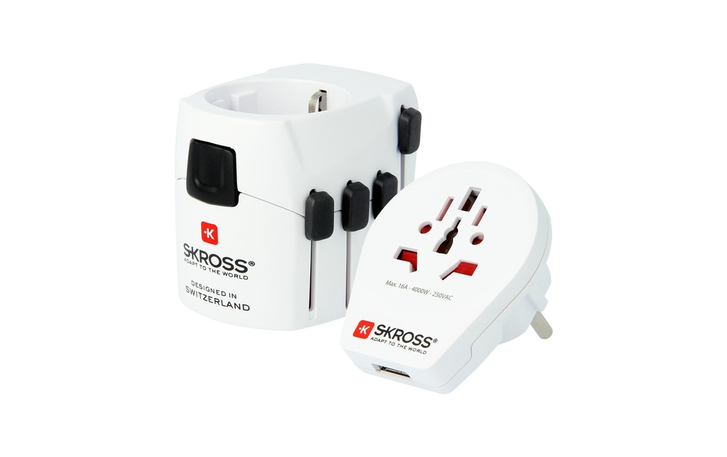 SKROSS Adaptateur de voyage international PRO World & USB
