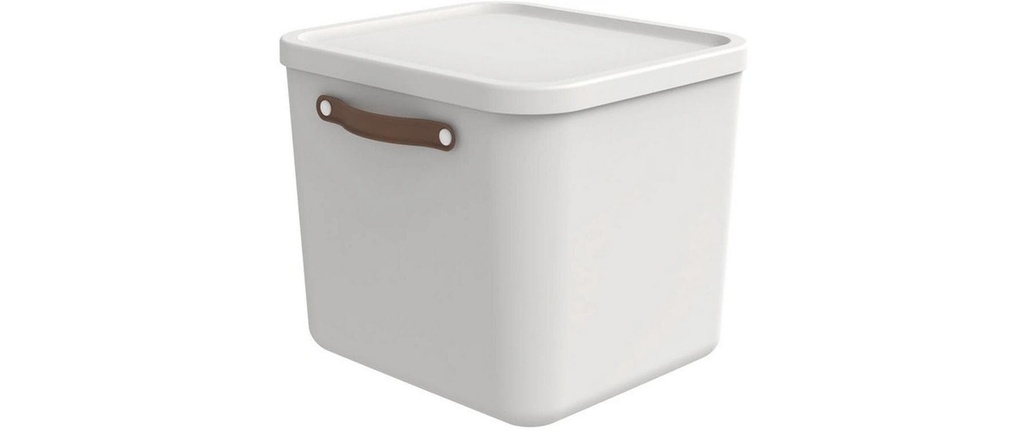 Rotho Boîte de rangement Maloja 40 l, blanc Mistletoe
