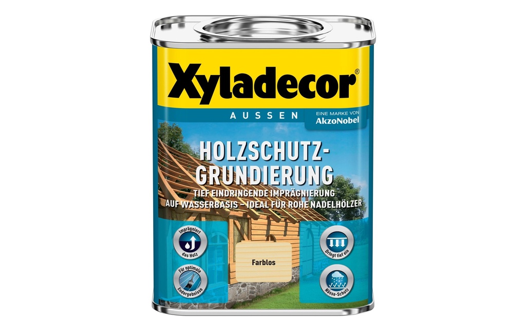 Xyladecor Primaire de protection du bois, à base d'eau, 750 ml