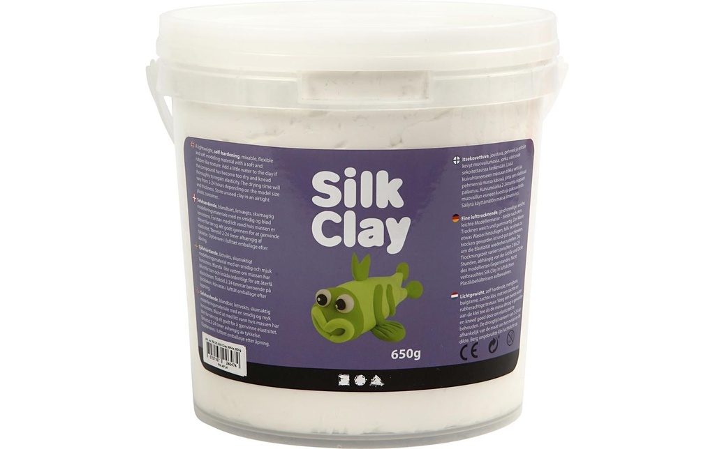 Creativ Company Matière à modeler Argile de soie 650 g, blanc