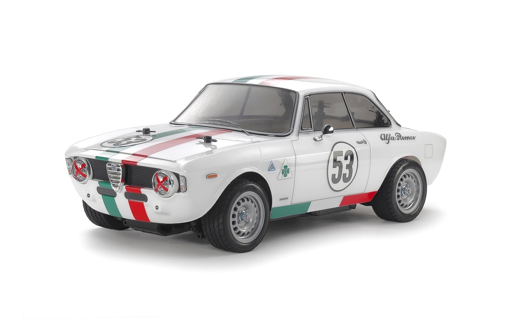 Tamiya Voiture de tourisme Alfa Romeo Giulia Sprint GTA MB-01 Blanc, kit de construction, 1:10