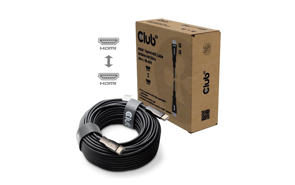 Club 3D Câble optique CAC-1392 HDMI - HDMI, 30 m