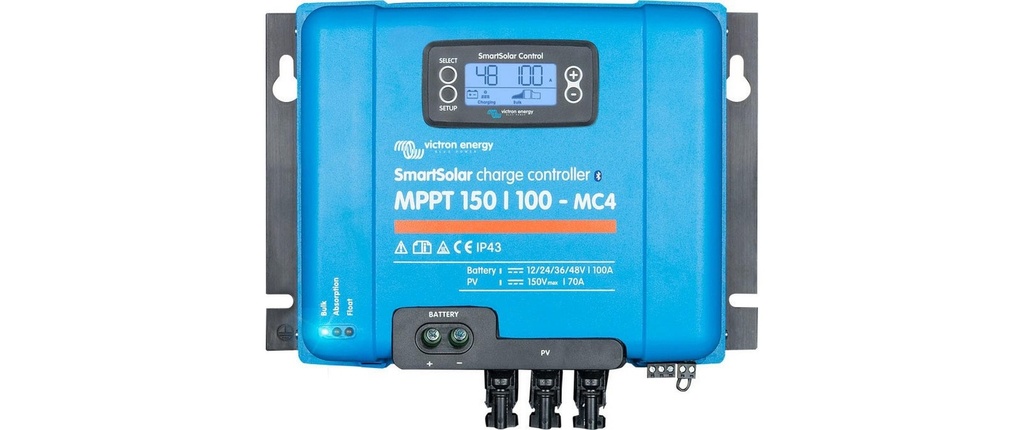 Victron Contrôleur de charge solaire SmartSolar 150/100, 12-48 V 100A MC4 VE.Can