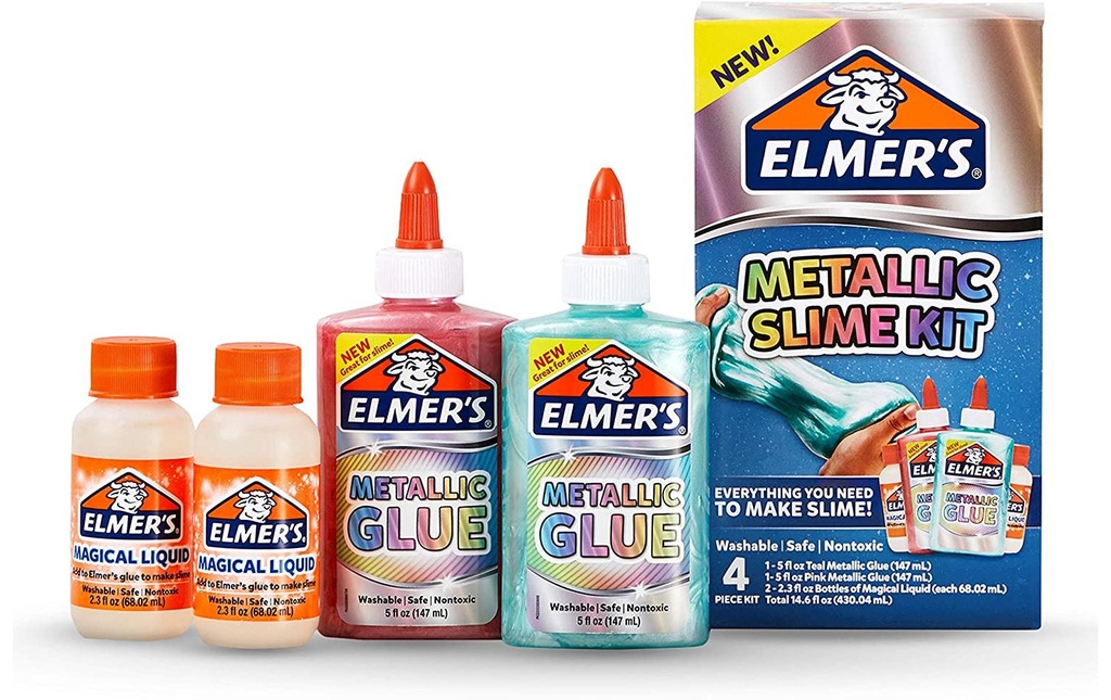 Elmers Colle de bricolage Slime Kit Metallic 4 parties