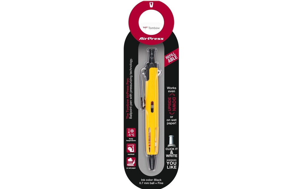 Tombow Stylo bille avec technique d'impression, jaune