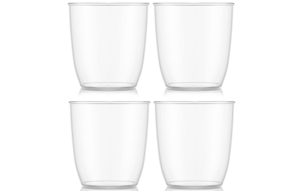 Bodum Gobelet de plein air Kvadrant 200 ml, transparent, 4 pièces