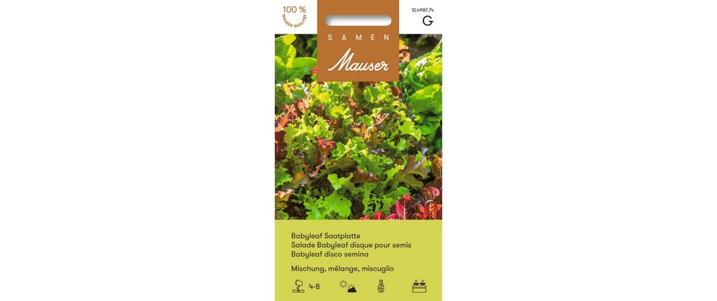 Samen Mauser Plaque de semence Urban Gardening Mélange Babyleaf