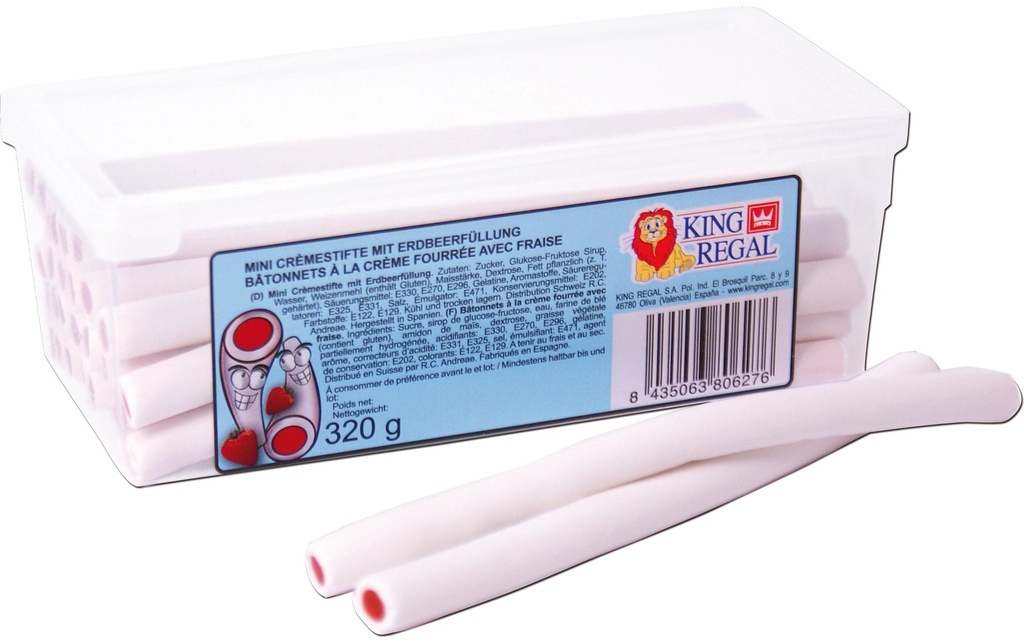King Regal Bonbons gommeux Mini crayons-crèmes 320 g