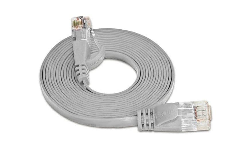 SLIM Câble patch slim RJ-45 - RJ-45, Cat 6, UTP, 1.5 m, Gris