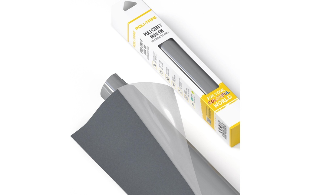 Poli-Tape Film thermocollant Tubitherm Flock, 30.5 x 61 cm, anthracite