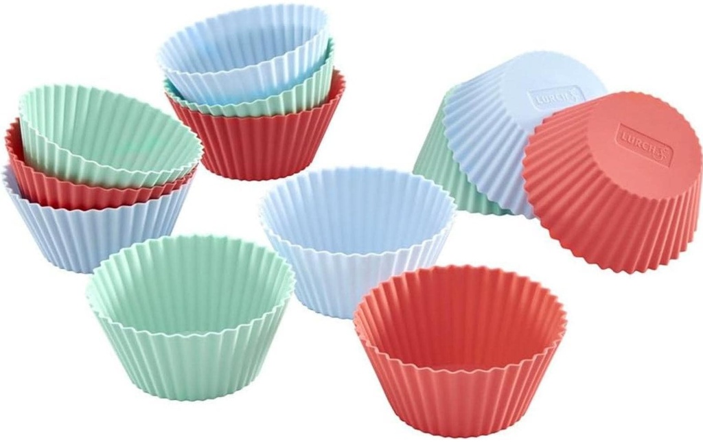Lurch Moule à muffins Flexi 12 pièces, multicolore