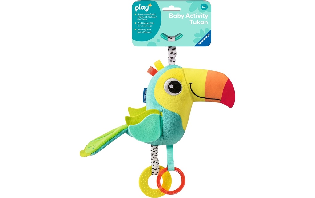 play+ Peluche Toucan d'activités pour bébé