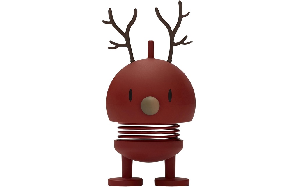 Hoptimist Objet à exposer Bumble Renne Soft S 9.5 cm, Rouge foncé