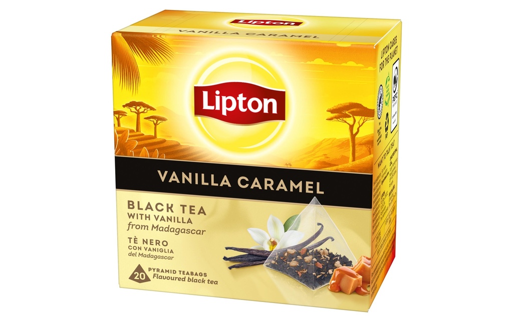 Lipton Sachet de thé Thé noir vanille caramel 20 Pièce/s