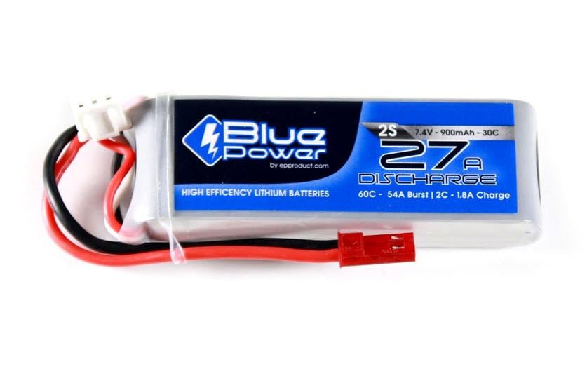EP Batterie RC LiPo 900 mAh 7,4 V 30C BluePower