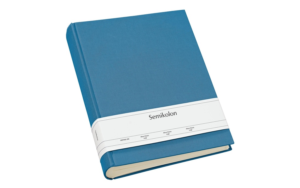 Semikolon Album photo Classic Large 24.5 cm x 30.5 cm Bleu