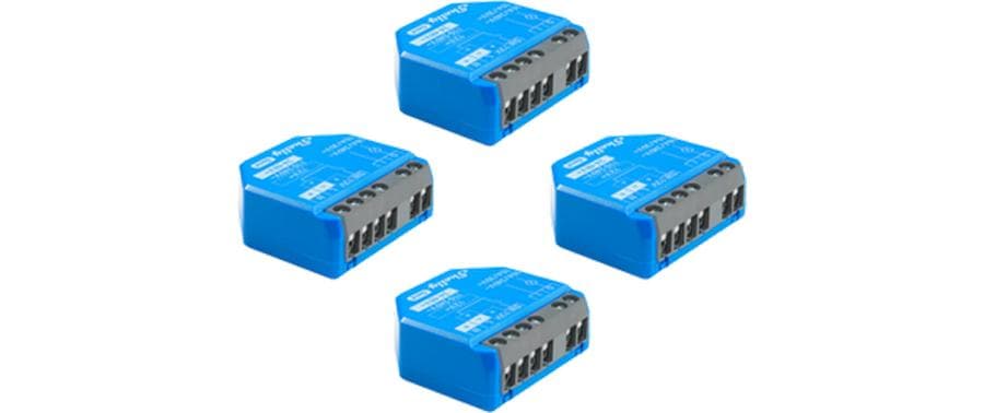 Shelly Actionneur de commutation Wi-Fi 1 Gen 4 x 4 Bleu