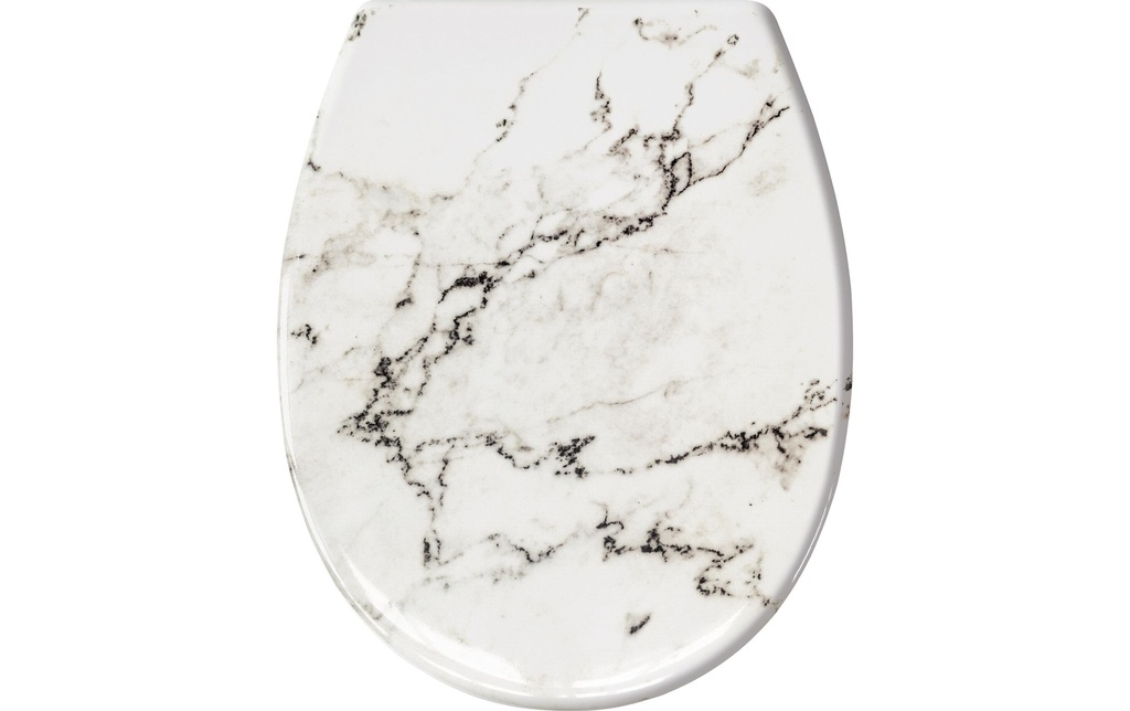 Kleine Wolke Siège de toilette Marble avec mécanisme de fermeture douce, gris/blanc