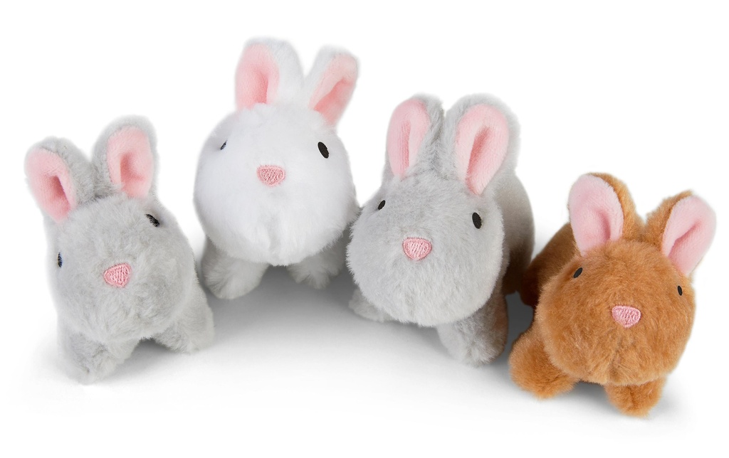 Mamanimals Animal en peluche Bébés lapins 4 pièces 8.5 cm