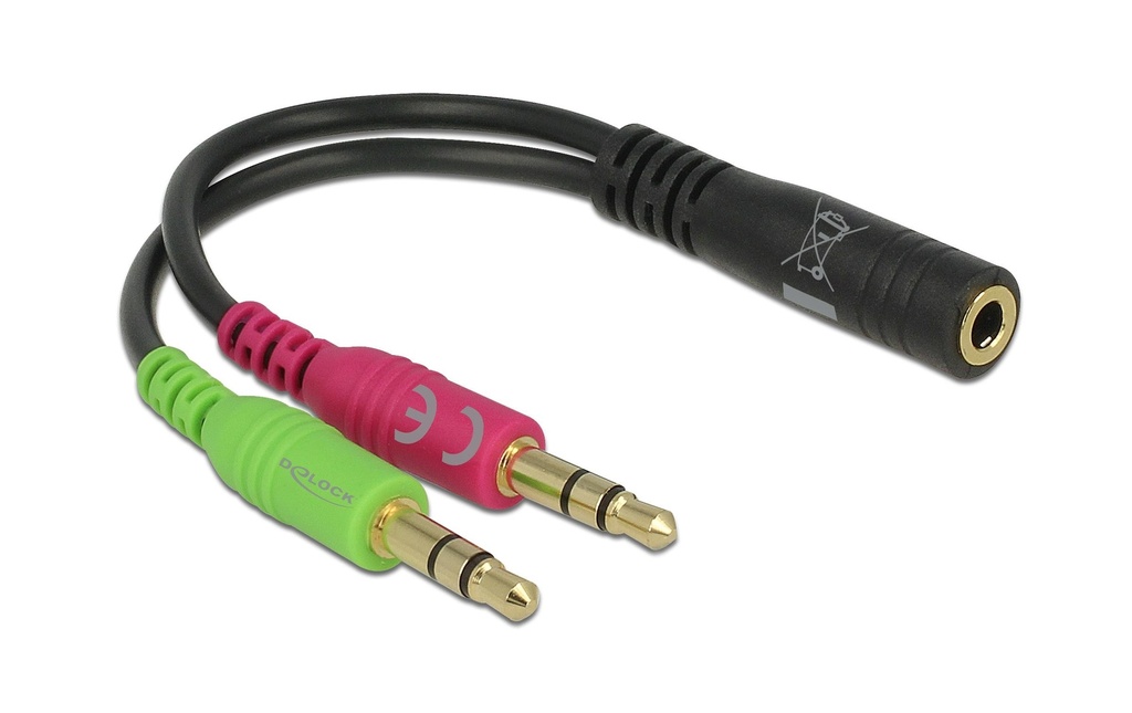 Delock Adaptateur audio jack 3,5 mm, femelle - jack 3.5 mm