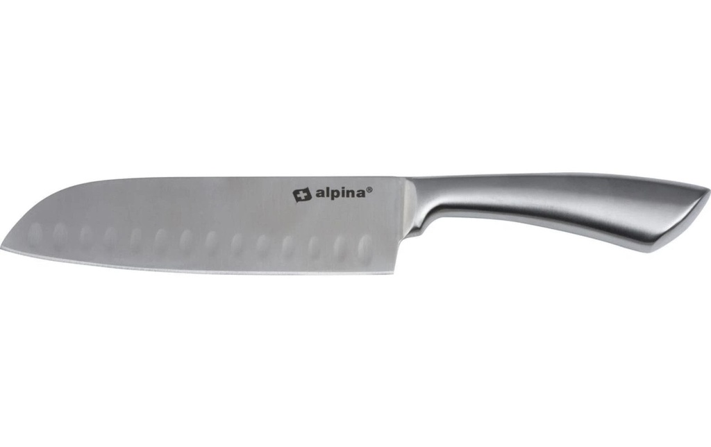 alpina Couteau de chef Santoku 31,5 cm, Argenté