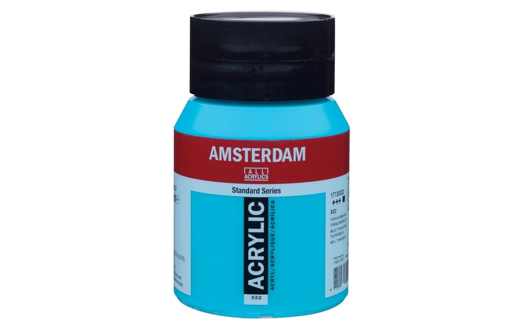 Amsterdam Peinture acrylique Standard 522 Bleu turquoise opaque, 500 ml