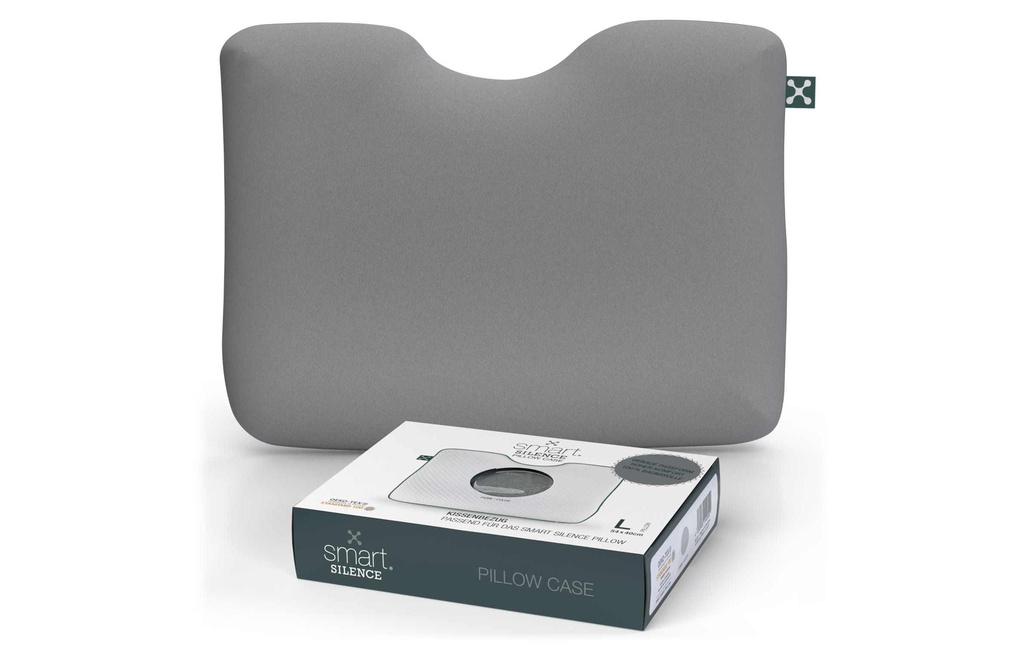 Smartsleep Taie d’oreiller Silence L 54 x 40 x 12 cm, Gris